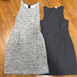 Old Navy Light and Dark Gray Casual Sheath Dress